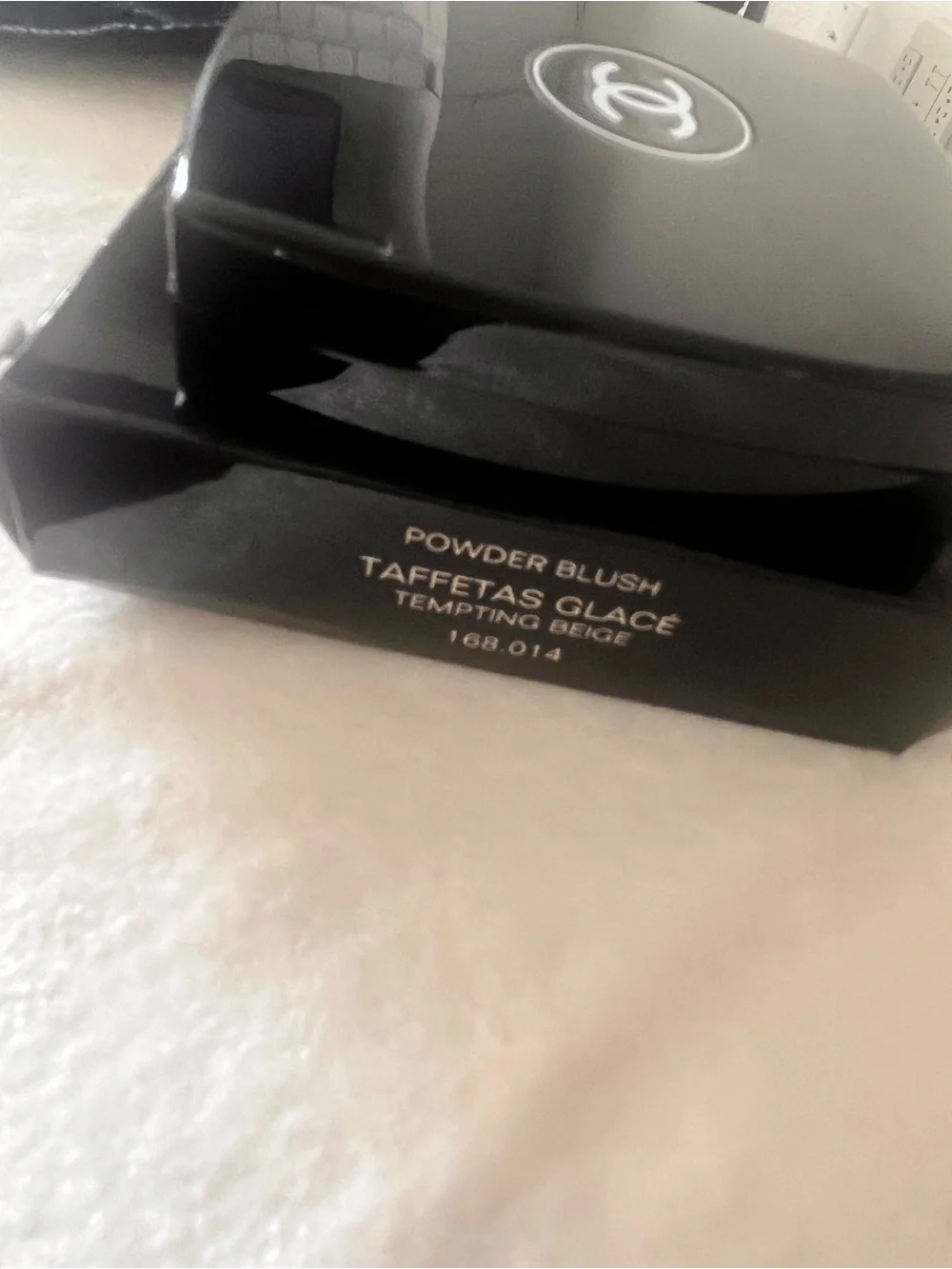 CHANEL Powder Blush Tempting Beige - Peachy Coral Glow